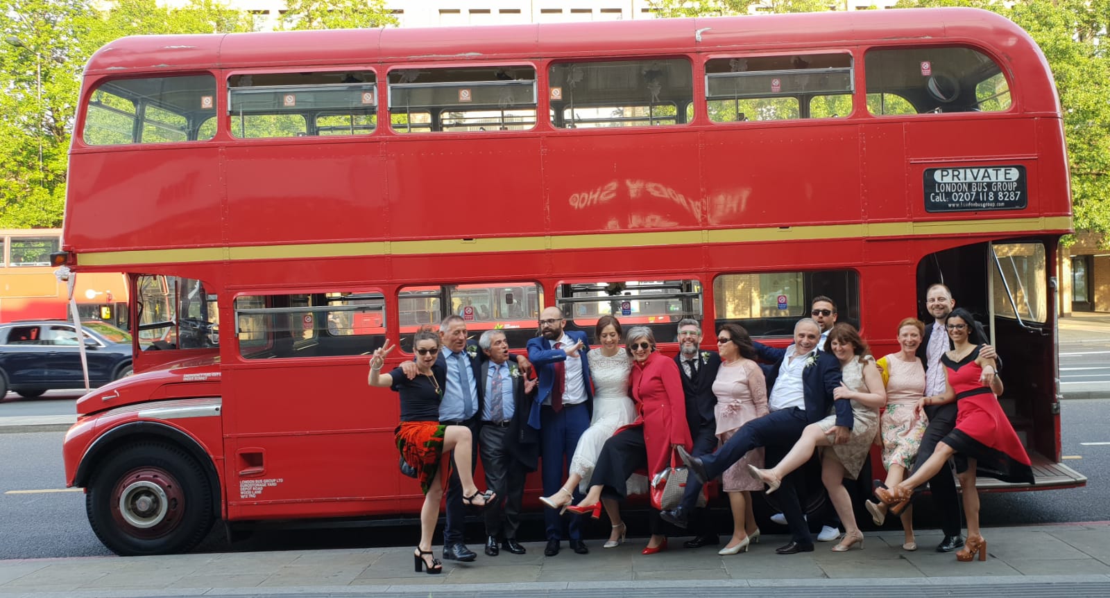 Wedding in a Routemaster bus