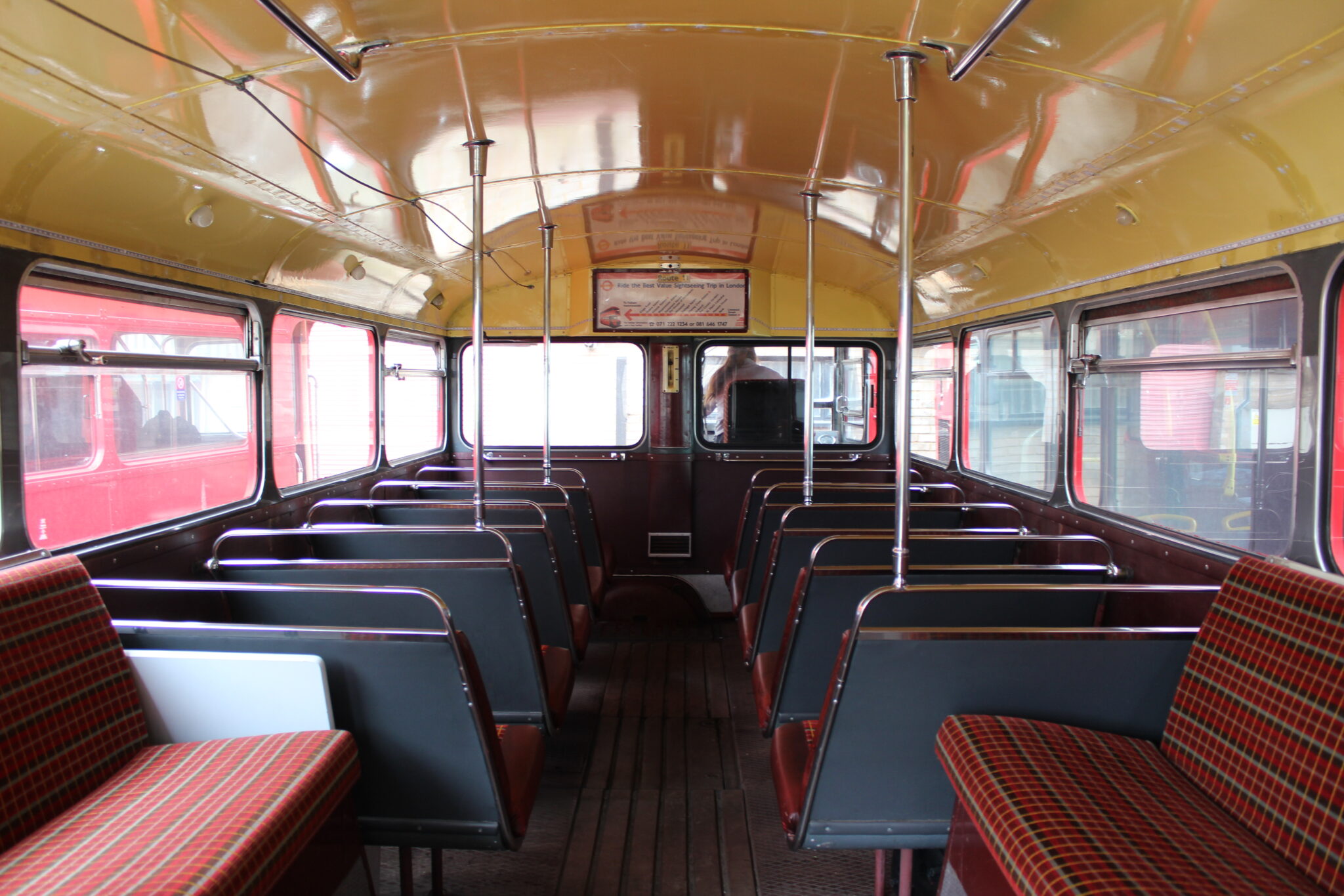Interior lower decker Routemaster bus