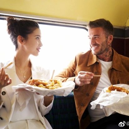 Famous eating in a Routemaster Bus London