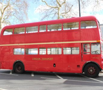 Classic Routemaster bus London exterior