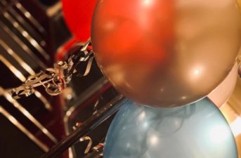 Balloons in a Routemaster Party Bus