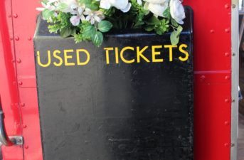 Routemaster wedding flower decoration tickets box